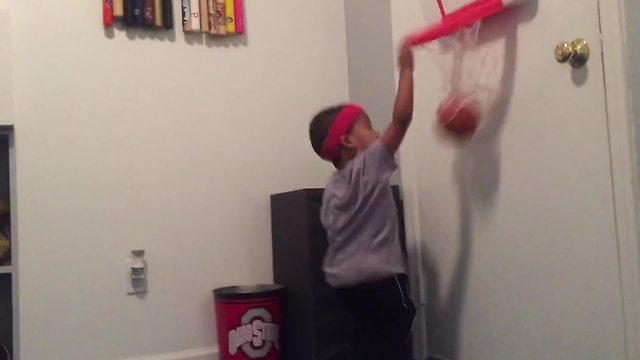 "Little Kid Slam Dunks like Shaq!"