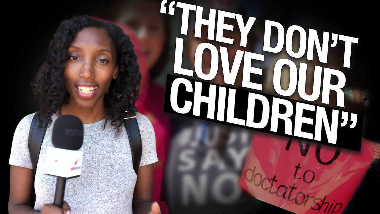 "It's tyrannical to coerce children": Protect Our Children protestor on vaccine propaganda