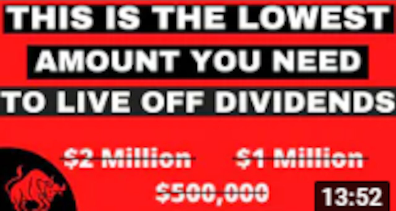 This is the Lowest Amount You Need to Live Off of Dividends