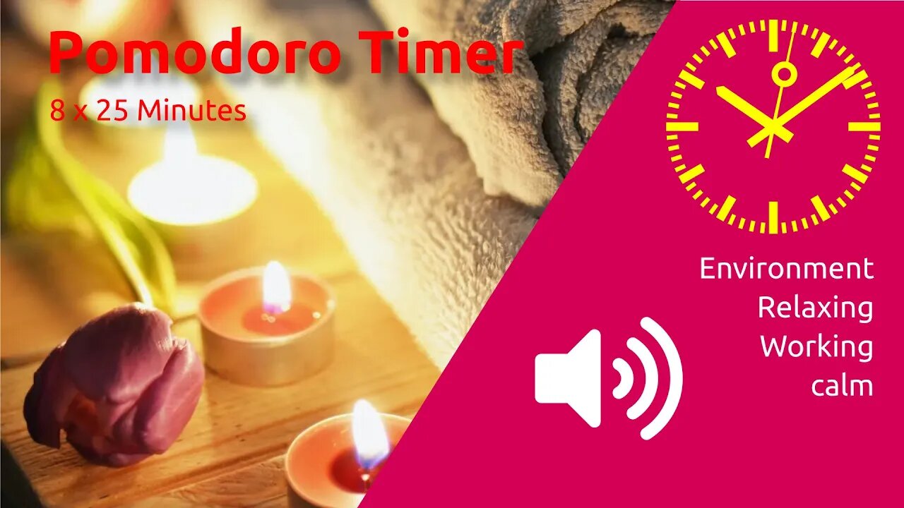 Pomodoro Timer 8 x 25min ~ Environment - Calm & Relaxing Music