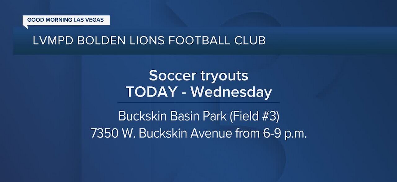 LVMPD hosts tryouts for Bolden Lions Football Club