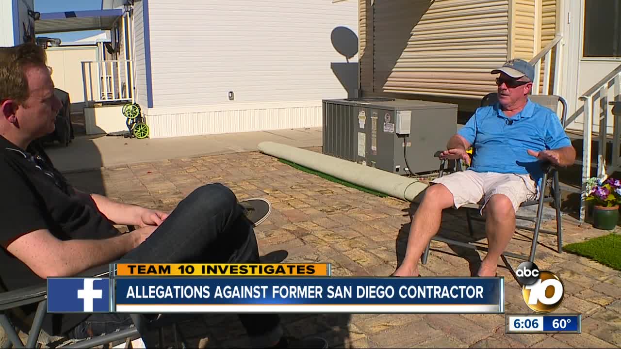 Contractor accused of taking money and not finishing the job