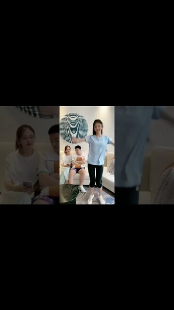 Chinese Girl Entertains at Home