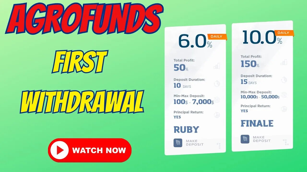 Agrofunds First Withdrawal 🤔 🤔 🤔