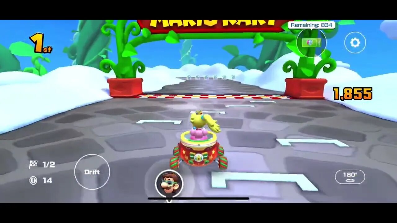 Mario Kart Tour - GBA Sky Garden Gameplay (New Sky Tour Course)