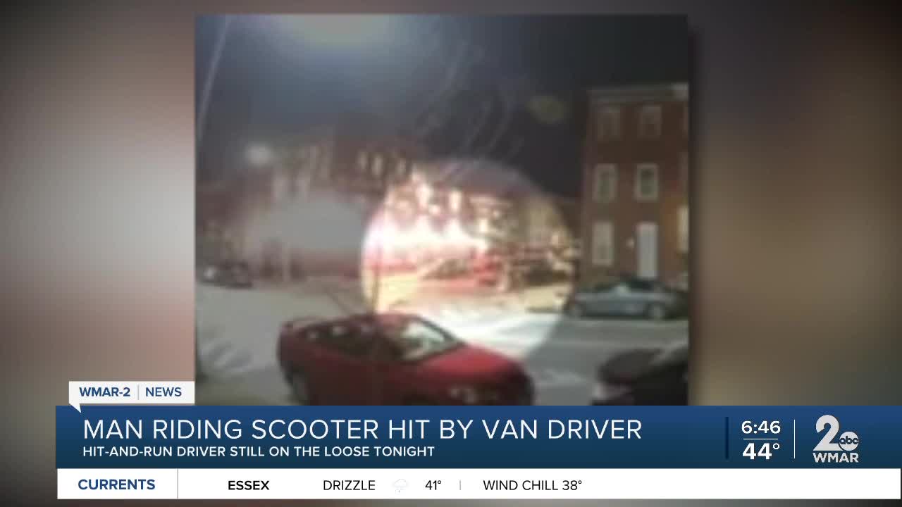 Caught on video: Van strikes scooter in Canton hit and run