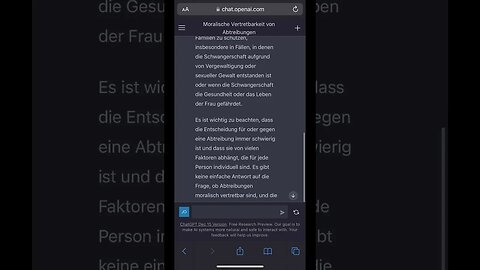 ChatGPT - Logik des Abtreibungsrechts?