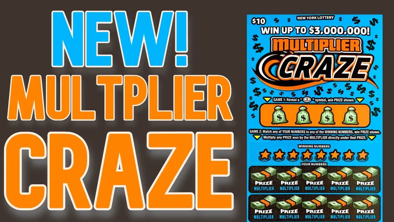 Going CRAZY for the NEW Multiplier CRAZE Lottery Scratch Off Ticket from the New York State Lotto!