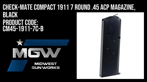 Check-Mate Compact 1911 7 Round .45 ACP Magazine, Black - CM45-1911-7C-B