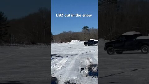 Duramax playing in the snow.