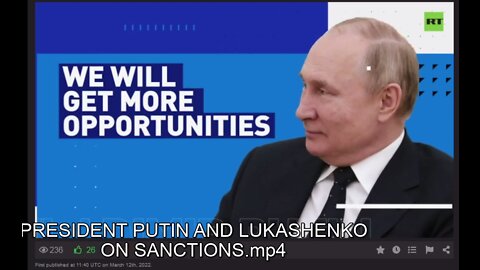 PRESIDENT PUTIN AND LUKASHENKO ON SANCTIONS