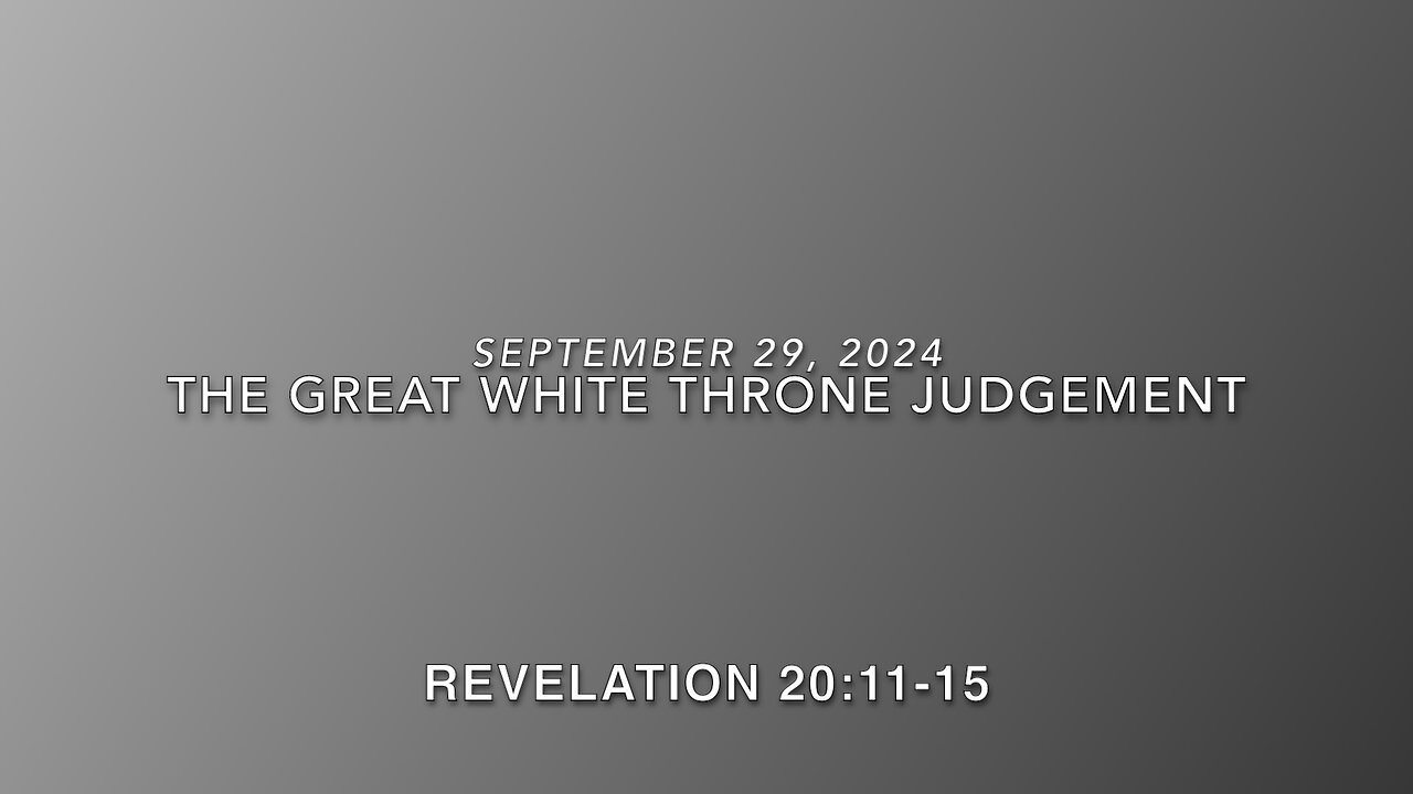 The Great White Throne Judgement