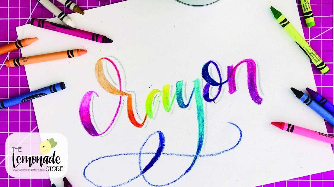 Calligraphy with Crayons, Faux Calligraphy, Hand Lettering Tutorial