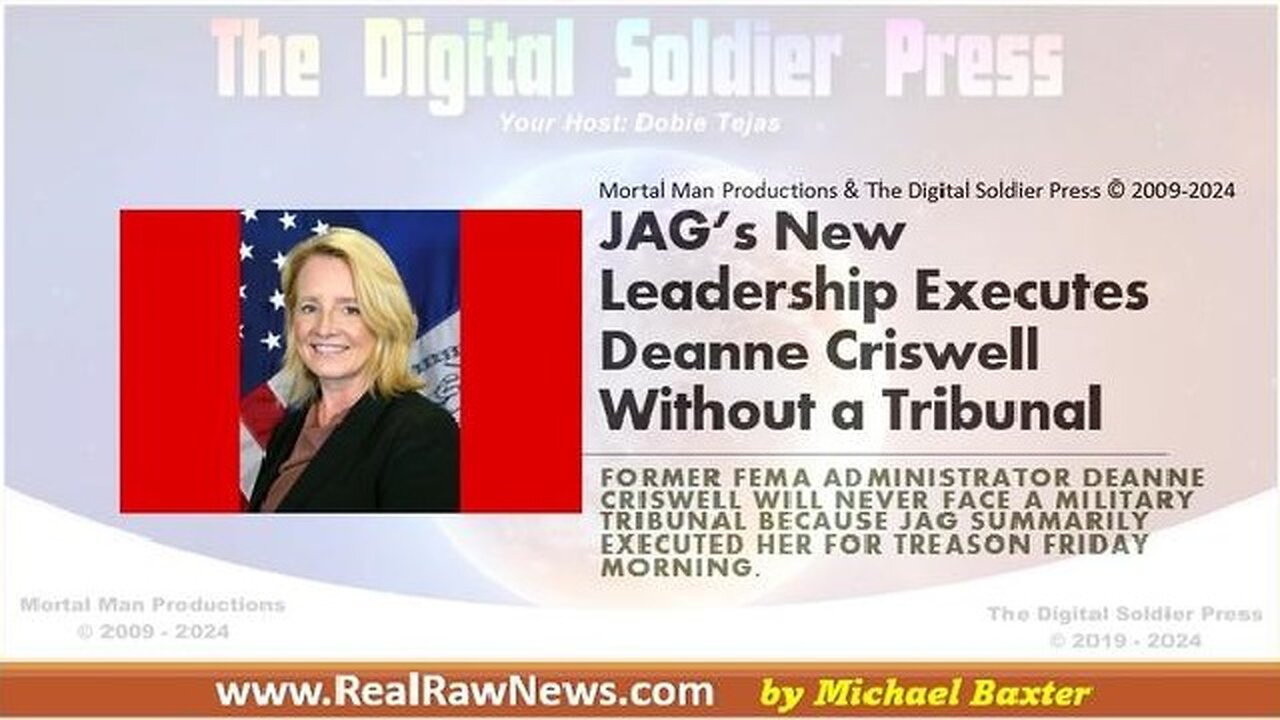 JAG's New Leadership Executes Deanne Criswell Without a Tribunal