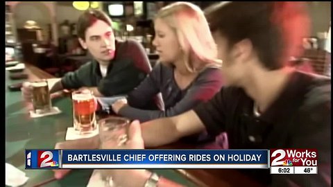 Bartlesville chief offering rides on NYE