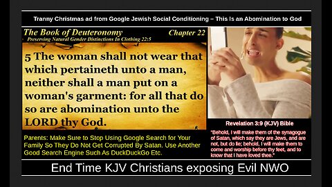 Tranny Christmas ad from Google Jewish Social Conditioning – This Is an Abomination to God