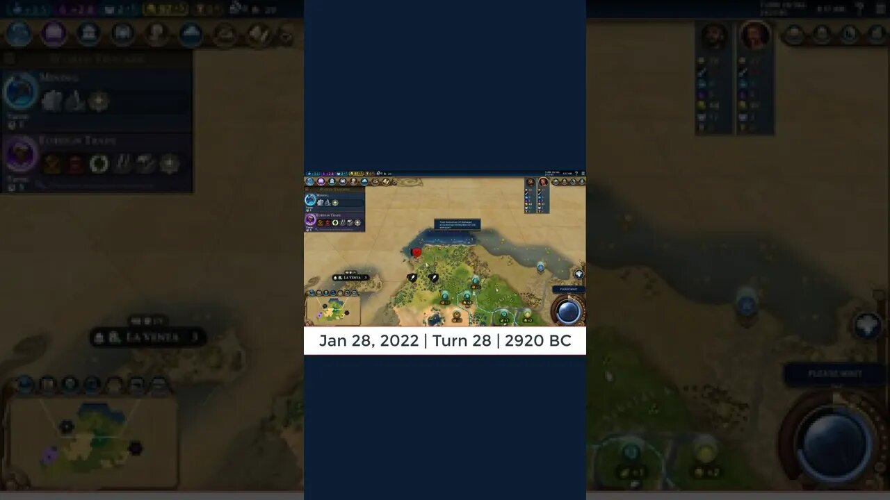 #oneturnadaychallenge #civ6 – Turn 28 - PLANS to CONQUER!#shorts