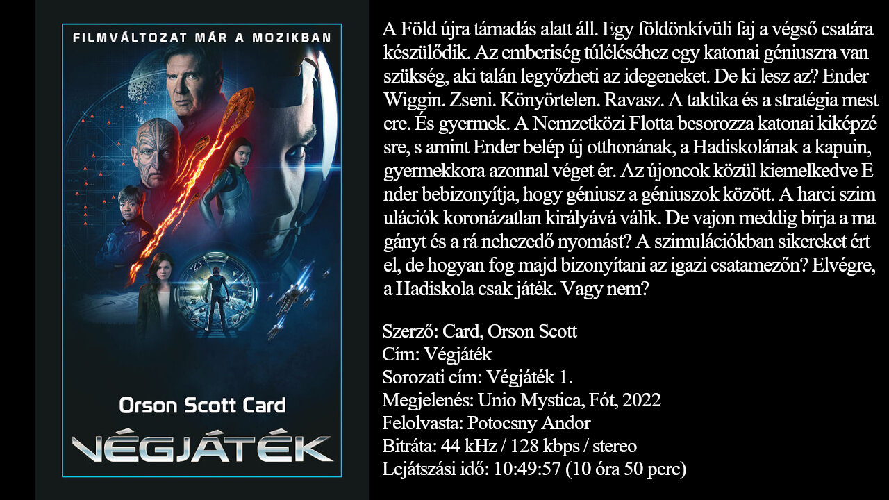 Card, Orson Scott: Végjáték (Végjáték 1.). Unio Mystica, Fót, 2022