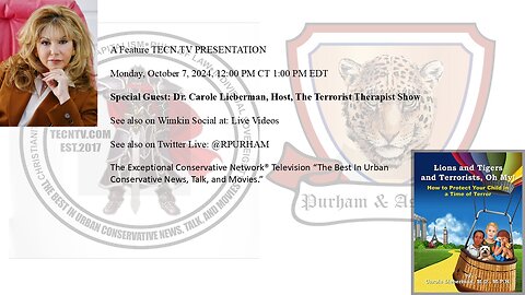 Dr. Carole Lieberman, Host & Author: Lions, Tigers, and Terrorist: ...