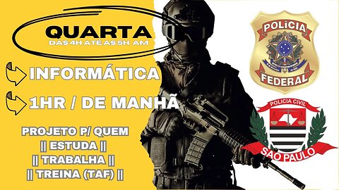 #14 Estude Comigo | Polícia Federal Agente/Escrivão 👉 Motivação p/ o Combate (Serve Polícias Civis)