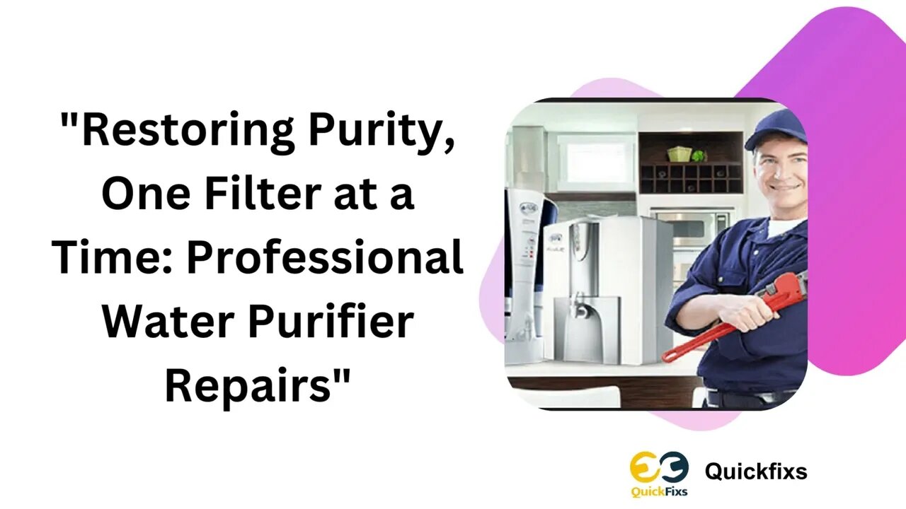 Hire Water Purifier Repair Service In Bhosari.