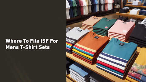 The Best Ways to File an Importer Security Filing for Men's T-Shirt Sets!