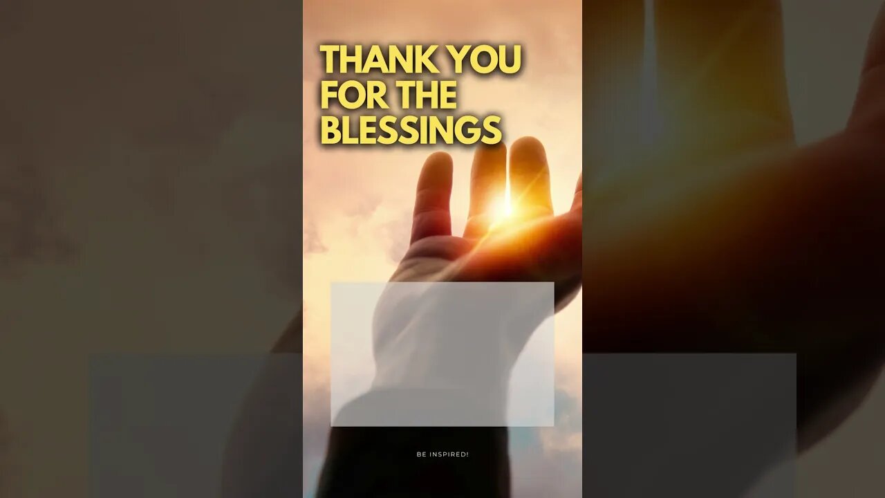 Minute Prayer. Thank you for the BLESSINGS #shortsprayer