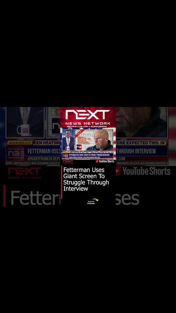 Fetterman Uses Giant Screen To Struggle Through Interview #shorts