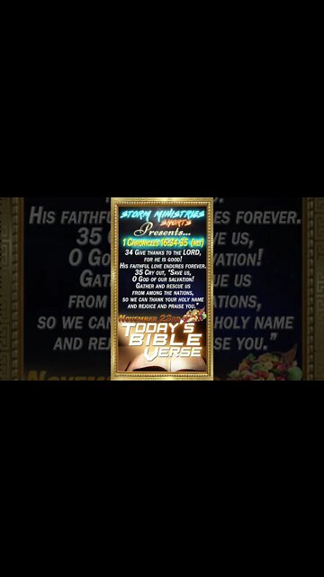 11.23.2022 | STORM MINISTRIES | Daily Bible Verse | 1 Chronicles 16:34-35 (NLT) | #shorts