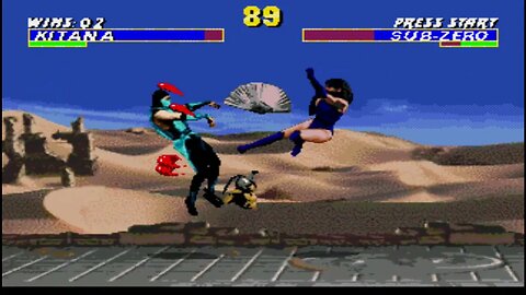 Ultimate Mortal Kombat Trilogy (Genesis) - Kitana MKII - Hardest - No Continues.