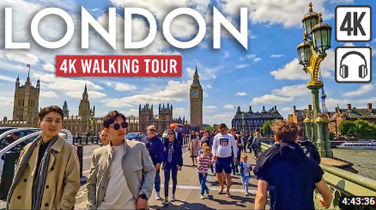 LONDON 4K Walking Tour