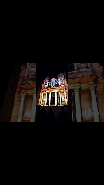 AI Light Show Illuminating Petra Jordan!