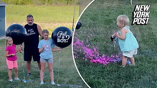 Toddler ruins gender reveal — it's girl no. 4 for this dad