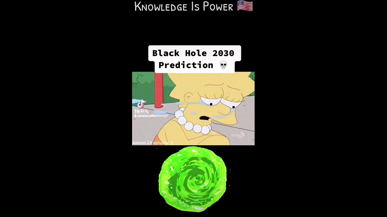 Simpsons Prediction Of Black Holes Other Dimensional Worlds