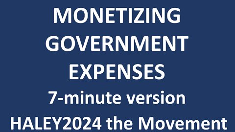 Monetizing Government Expenses