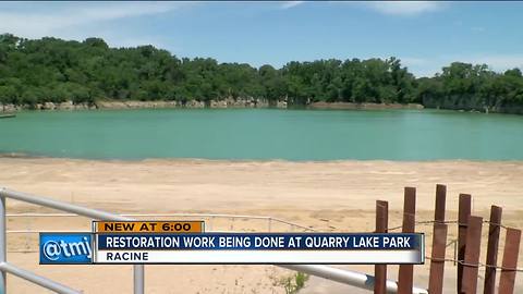 Restoration work being done at Quarry Lake Park