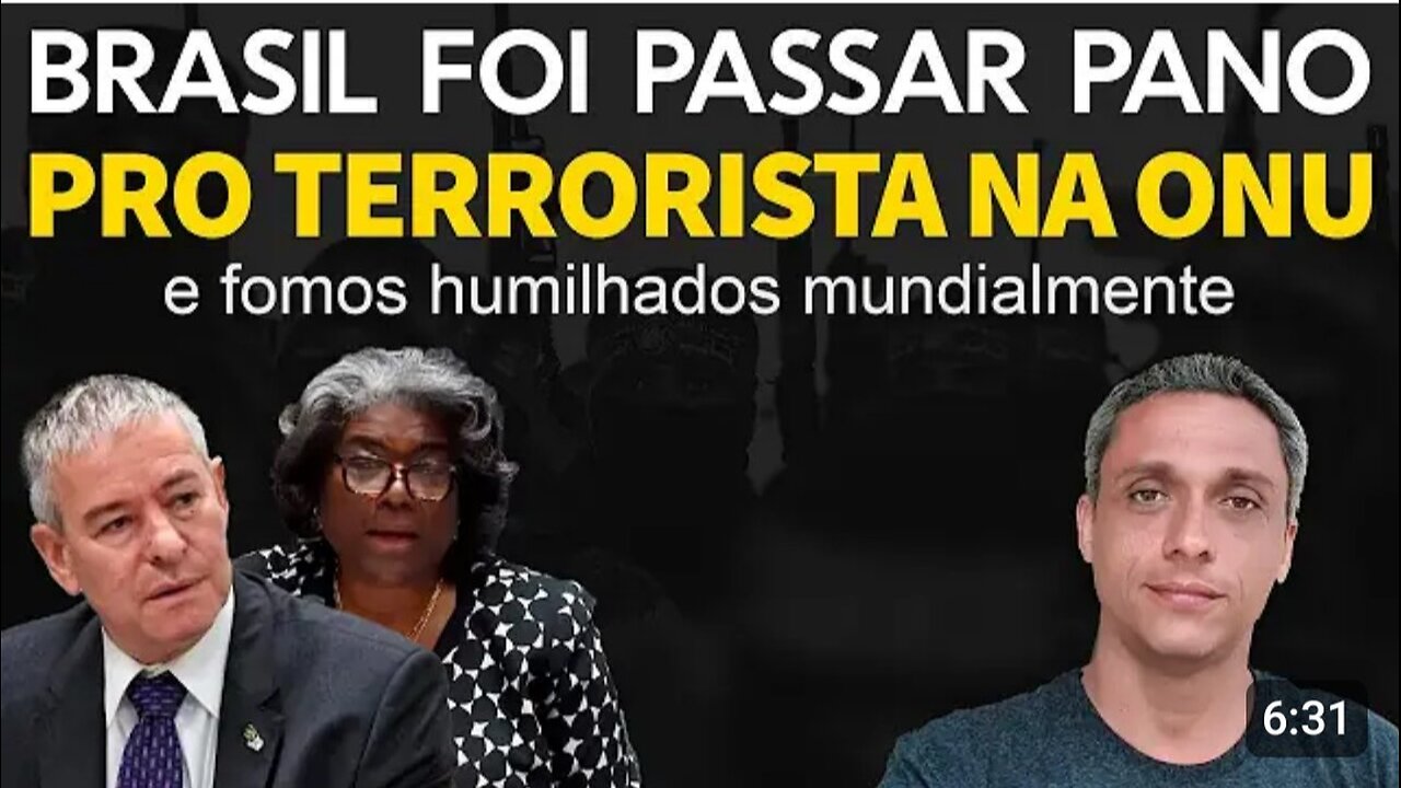 Urgent - Brazil is humiliated at the UN because of ex-convict LULA and support for HAMAS