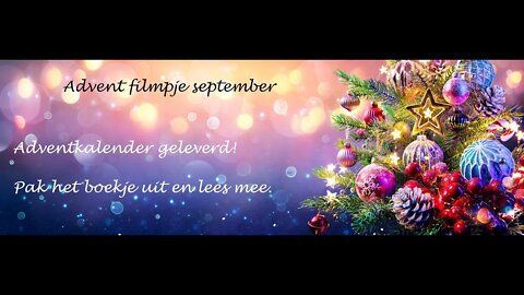 Adventkalender september filmpje gebruik je boekje!