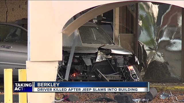 Driver dies after car slams into doctor's office on Woodward Ave. in Berkley