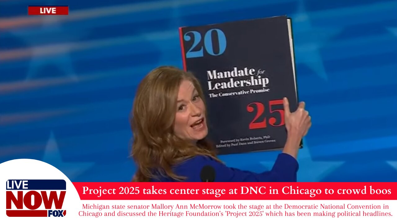 Project 2025 takes center stage at DNC in Chicago to crowd boos | LiveNOW from FOX