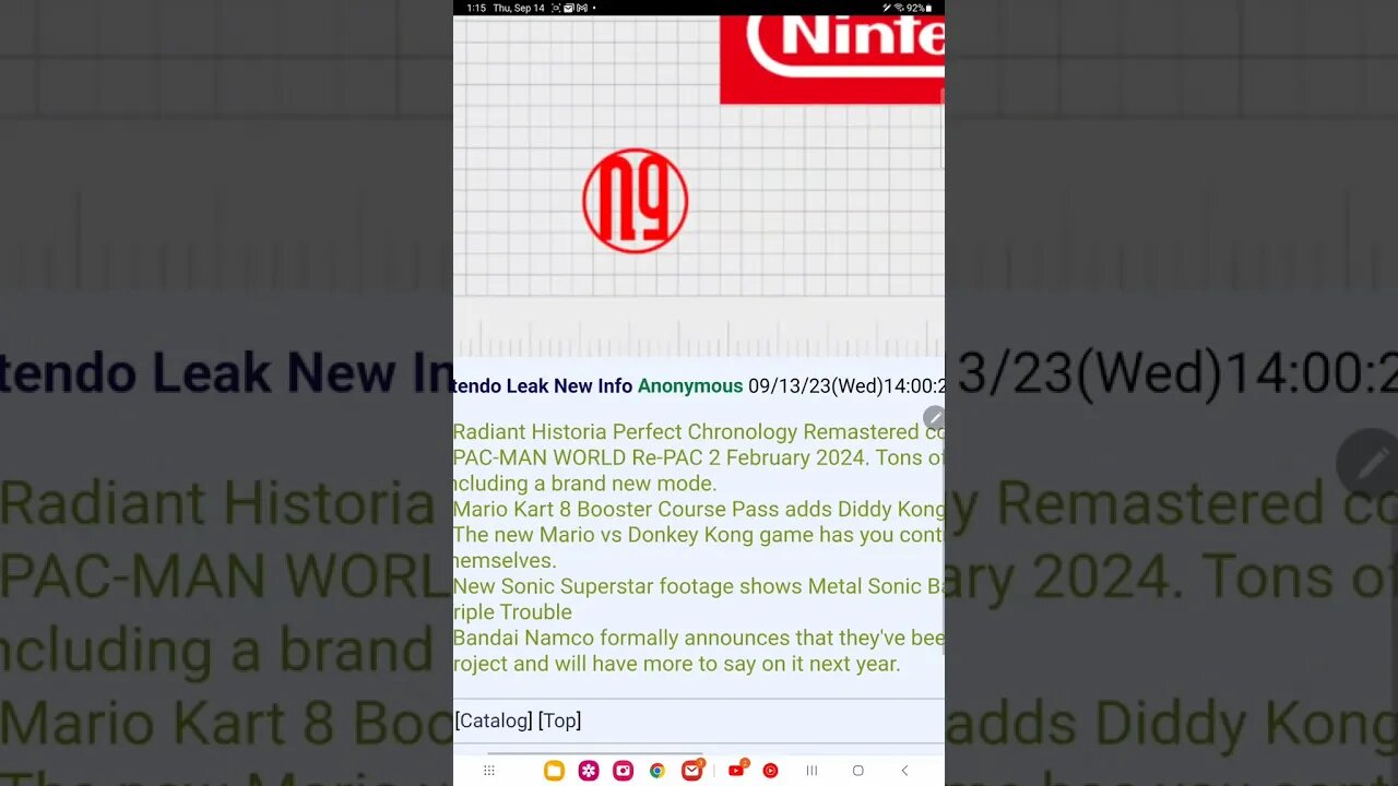 Nintendo direct leak