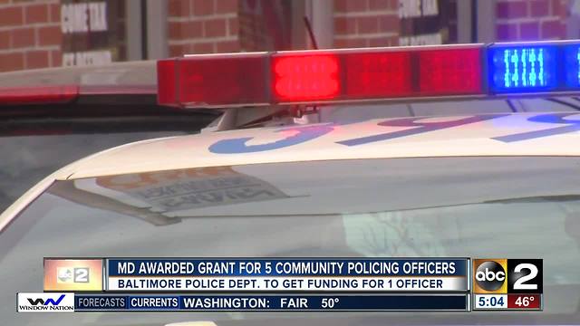 Maryland receives DOJ grant for community policing officers