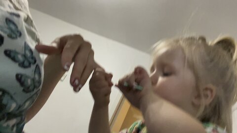 Nessa giving me a manicure