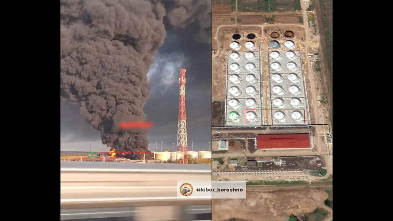 🔥👀 At least 3 tanks are now on fire at oil depot in Rostov region.