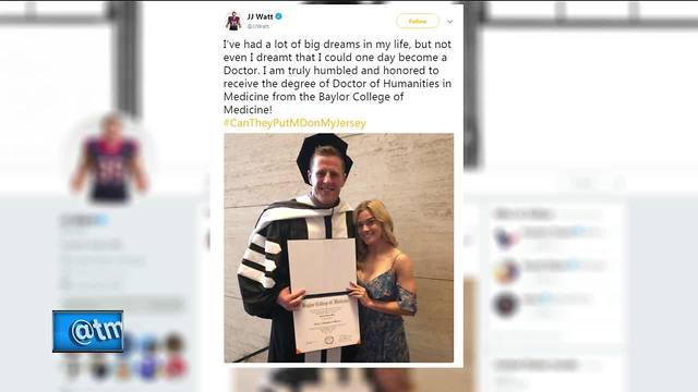 J.J. Watt named Doctor of Humanities at Baylor College of Medicine