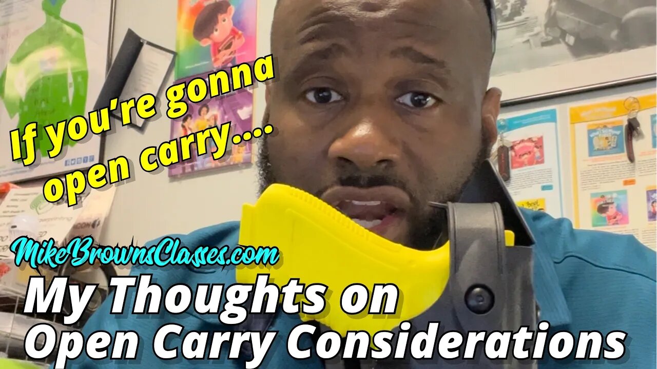 If you are GOING to Open Carry, consider this