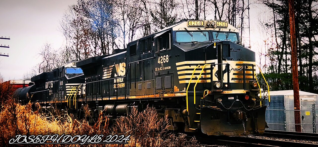 NS 30T departs the siding in Afton ny with 2 GE'S