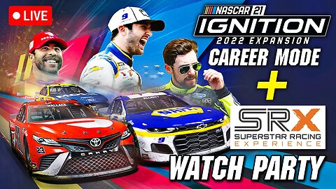 🔴 LIVE - NASCAR '21: Ignition Modded Career + SRX Watch Party - Week 1