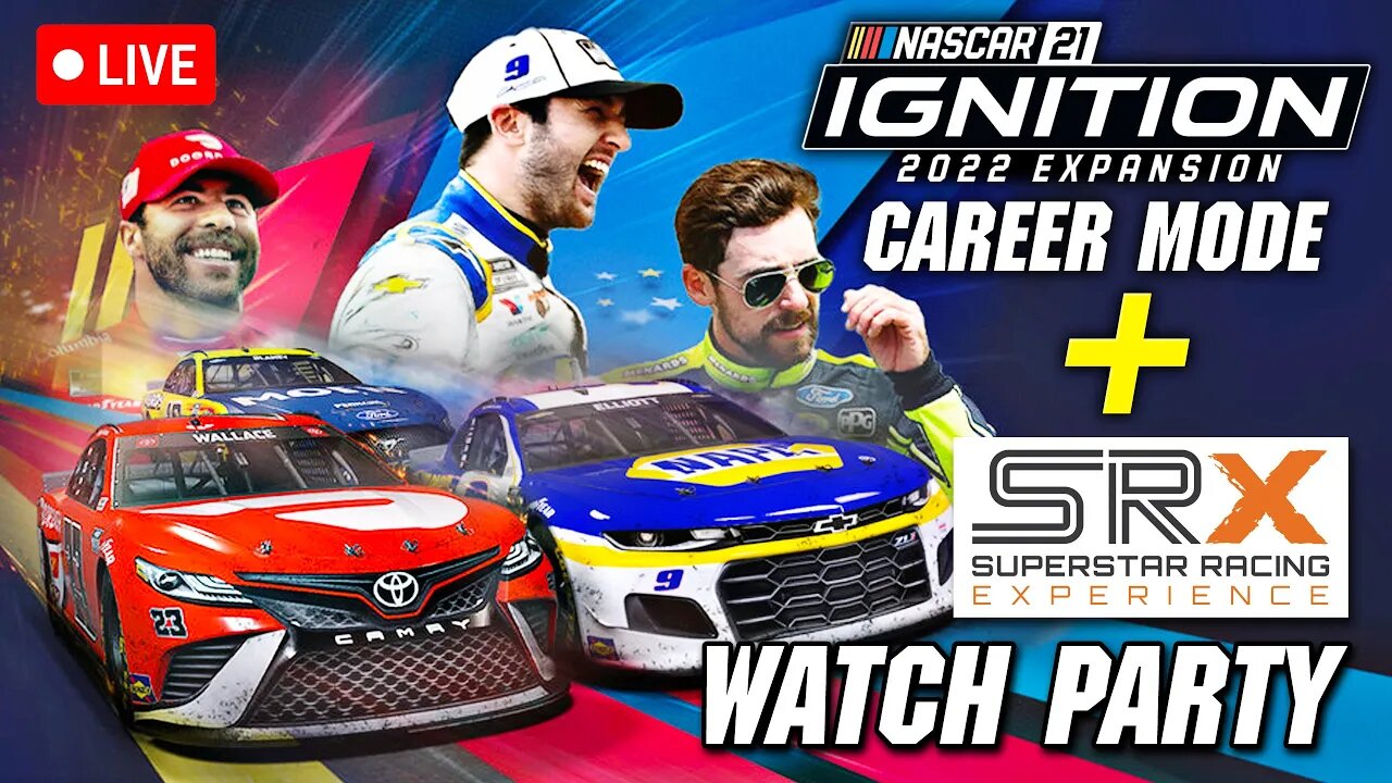 🔴 LIVE - NASCAR '21: Ignition Modded Career + SRX Watch Party - Week 1