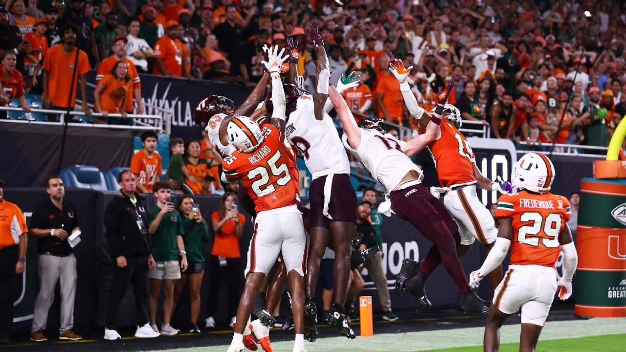 Miami survives as refs overturn Virginia Tech's Hail Mary TD